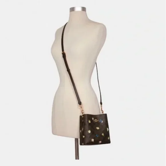 Coach Mini Town Bucket Bag In Signature Canvas With Vintage Mini Rose Print - Picture 2 of 4